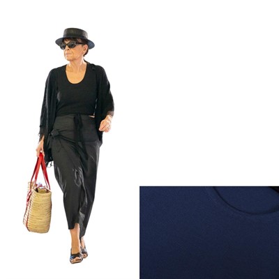 CANOTTIERA BLU COTONE TG.L