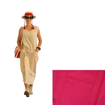 ABITO  ROSSO LINO/ COTONE  TG.M 