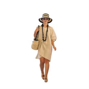 ABITO TUNICA BEIGE LINO/COTONE TG.M MADE IN CHINA