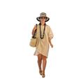 ABITO TUNICA BEIGE LINO/COTONE TG.M MADE IN CHINA