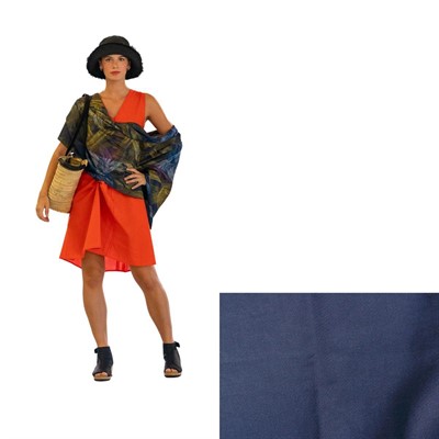 ABITO BLU LINO/COTONE/PURA SETA TG.S 