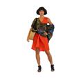 ABITO ARANCIONE LINO/COTONE/PURA SETA TG.XL 