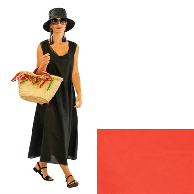 ABITO ARANCIONE LINO/COTONE/ PURA SETA TG.S 