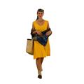 ABITO GIALLO LINO/COTONE/PURA SETA TG.L 