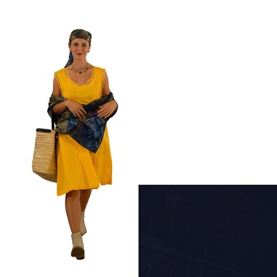 ABITO BLU LINO/COTONE/PURA SETA TG.M 