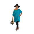 CAFTANO TURCHESE LINO/COTONE/PURA SETA TG.L MADE IN CHINA
