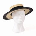 CAPPELLO PAGLIA NATURALE FASCIA NERO MADE IN ITALY