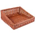 Espositore in vimini rosso 50x50H10/20