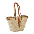 BORSA  PAGLIA NATURALE – VERA PELLE BROWN MADE IN MAROCCO