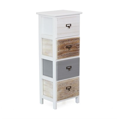 Cassettiera in legno di abete tricolor 30X24H73 