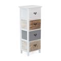 Cassettiera in legno di abete tricolor 30X24H73 
