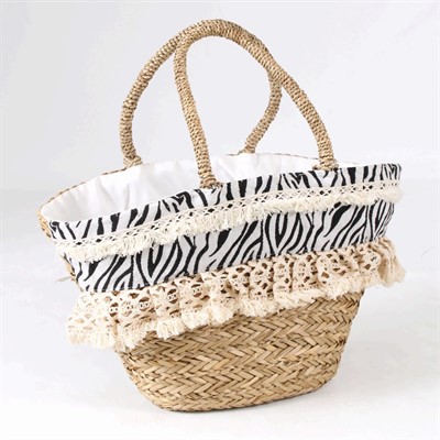 Borsa ovale con merletto 59H30 