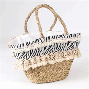 Borsa ovale con merletto 59H30 
