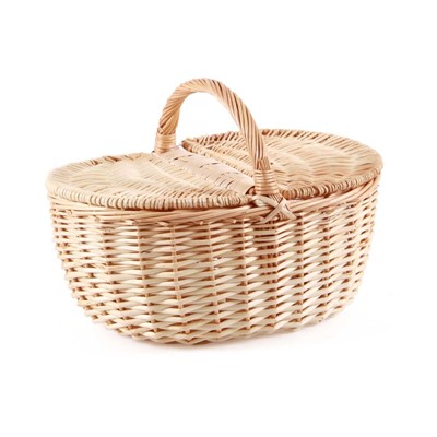 Cesto in vimini bianco 40X26H36
