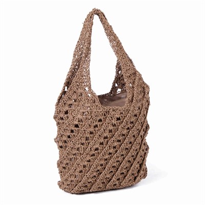 Borsa in cellulosa tessile nocciola 38X28