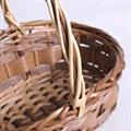 Cesto ovale in vimini e pvc 40X34H12/18 in set di 3