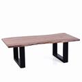 Tavolino in acacia e metallo Terzo 120X60H40