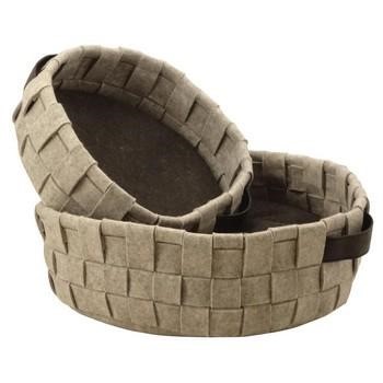 CUCCIA CANE SET DUE PEZZI FELTRO GRIGIO CON MANICI  D.60H18