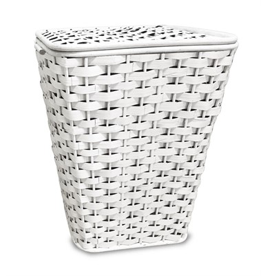 PORTABIANCHERIA SINGOLO BAMBU' BIANCO CM 41X31H54