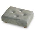 POGGIAPIEDI RETT. VELLUTO GRIGIO CM.38X26H16