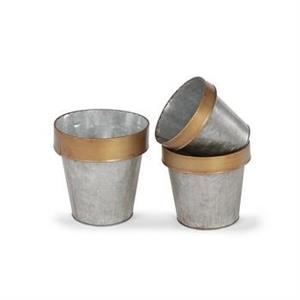 PORTA VASO METAL ORO D.20H21/15H14/18H17
