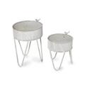 PORTA VASO RIALZATO FERRO GRIGIO