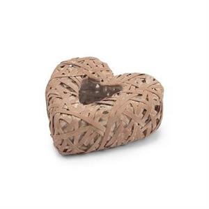 PORTA VASO CUORE VIMINI ROSA CM.26X23.5