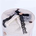 SCATOLA TONDA TESSUTO BEIGE diam.14h26/diam. 12h20/diam. 10h17