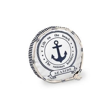 CUSCINO TONDO ANCORA BLU DIAM.40H20