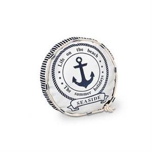 CUSCINO TONDO ANCORA BLU DIAM.40H20