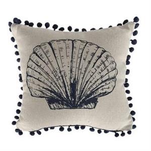 CUSCINO CONCHIGLIA BLU CM28X28H8