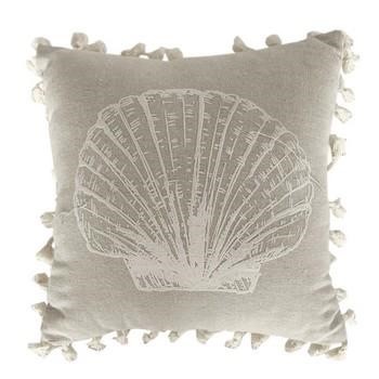 CUSCINO CONCHIGLIA BIANCA CM28X28H8