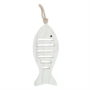 DECORAZIONE PESCE BIANCO D'APPENDERE CM 8X1H22