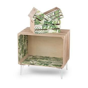 ESPOSITORE/SCAFF+3CONTENIT.GREENERY 56X38XH39/53