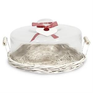 TORTIERA Dia35 VIMINI BIANCO FIOC ROSSO