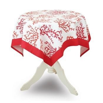 COPRITAVOLO 100X100 CORALLO ROSSO
