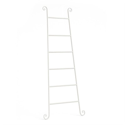 Scala in ferro bianco anticato 65H172 