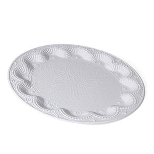 Piatto in metallo bianco Ø30