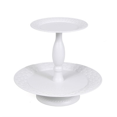 Alzata in metallo bianco Ø30H44 