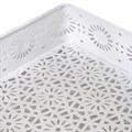 Vassoio in metallo bianco 36X28H8 