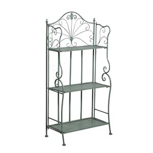 Etagere in metallo verde anticato 61X33H123 