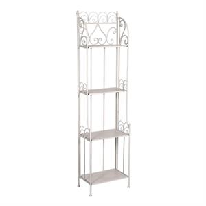 Etagere in metallo bianco anticato 40X25H160