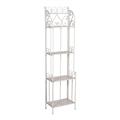 Etagere in metallo bianco anticato 40X25H160