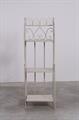 Etagere largo in metallo bianco anticato 40X25H120