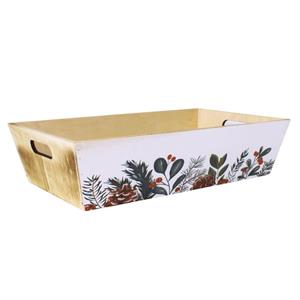 Vassoio in legno di paulonia Natale 49X29H12 