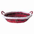 Cesto da confezionamento ovale in vimini rosso 52/49X39X13 