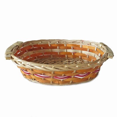 Cesto da confezionamento ovale in vimini arancio 42/38X28X10