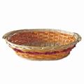 Cesto da confezionamento ovale arancio con ghirlanda decorativa rossa 52/49X39X13 