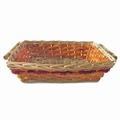 Cesto da confezionamento rettangolare arancio con ghirlanda decorativa rossa 49/45X34X12 