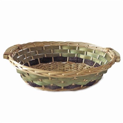 Cesto da confezionamento ovale oro e marrone 49/46X36X12 